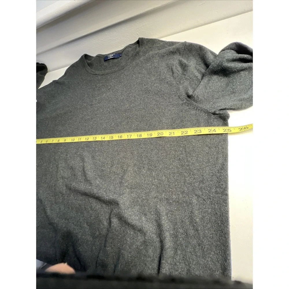 J Crew Men's Knit Sweater Cotton‎ Cashmere Blend Sz Extra Large Crew Neck Gray